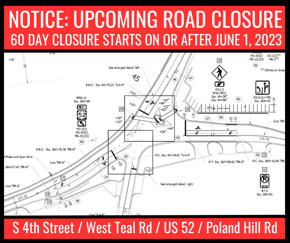 Teal Rd closure June 2023
