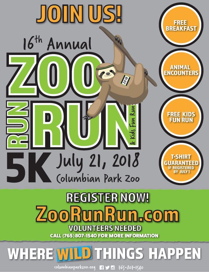 2018 Zoo Run Run poster